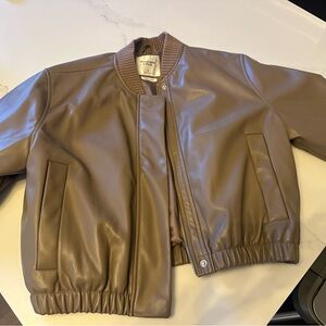 Abercrombie & Fitch Tan Leather Jacket